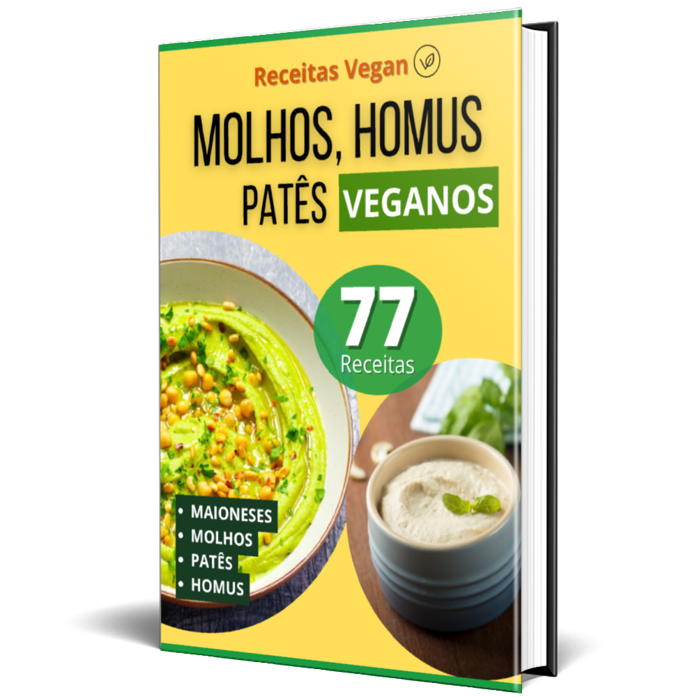 🎁 Bónus 3: 77 Receitas Exclusivas de Molhos e Patês Veganos Molhos e patês fáceis de preparar para entradas, pratos principais e snacks. Ingredientes simples e instruções detalhadas.  OFERTA